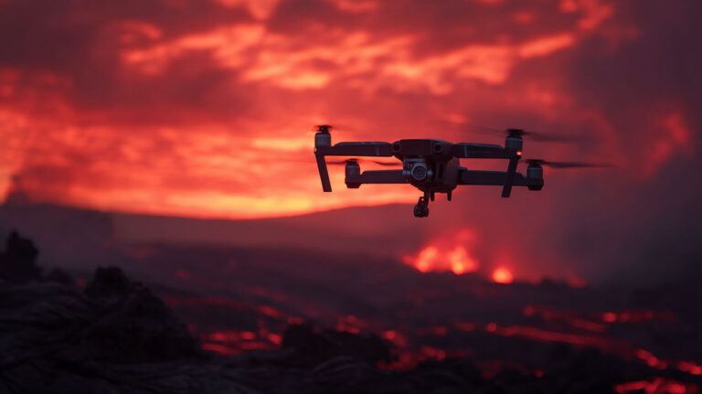 dip12378_Drone_flying_over_lava_red_sky_fire_in_the_background._0b52516a-39a3-4074-a0e3-4f2fade1b411